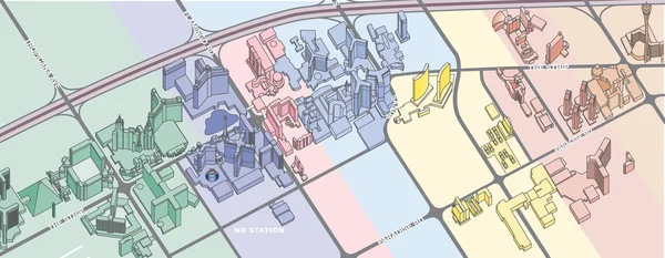 Mappa vettoriale di Las Vegas — Vettoriale Stock