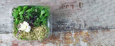 Mikro sebze karışımı. Süper yemek..