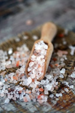 Pembe Himalaya tuzu. Sağlıklı diyet kavramı.