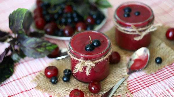 Apple Plum Smoothie Making Smoothies Home — Stock Photo, Image