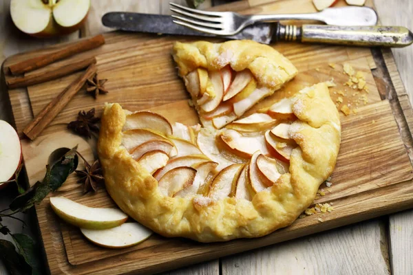 Foco Seletivo Galette Maçã Caseira Deliciosos Doces Saudáveis — Fotografia de Stock