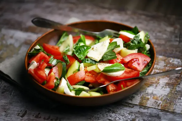 Foco Seletivo Saladeira Fresca Saudável Salada Dieta Ceto — Fotografia de Stock