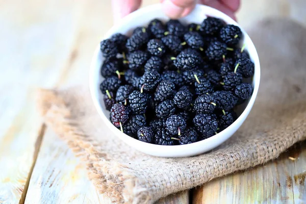 Moras Frescas Tazón — Foto de Stock