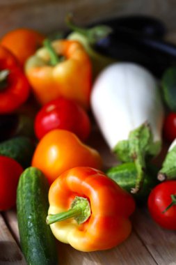 Taze sebzeler. Sağlıklı gıda konsepti. Vejetaryen pençesi.