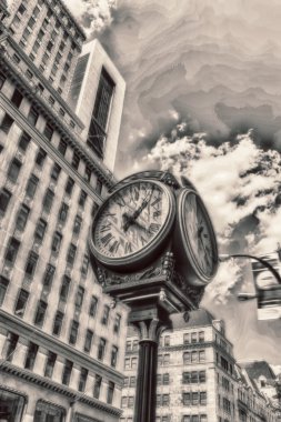 Clock in New York City clipart