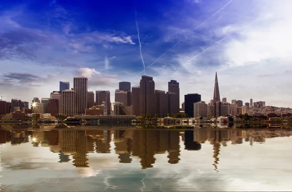 Panorama San Franciska z lodi — Stock fotografie