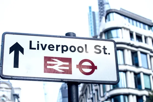 Liverpool Caddesi Tabelası — Stok fotoğraf