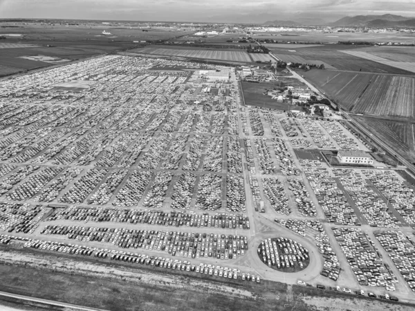 Vista Aérea Del Aparcamiento Aduanas — Foto de Stock