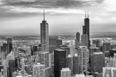 Chicago 'nun hava manzarası.