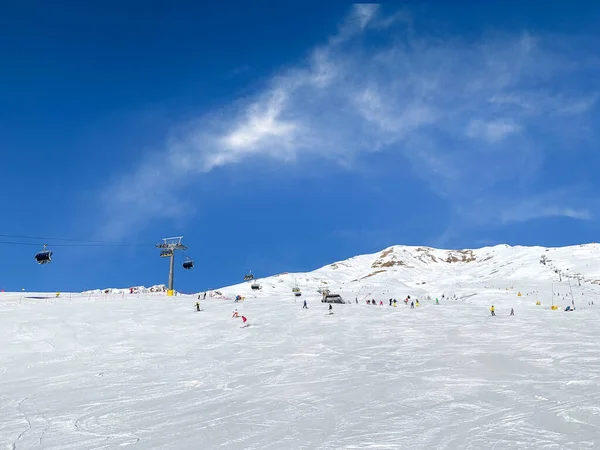 Dolomitler Kayak Yapmak Için Dünyanın Güzel Yerlerinden Biridir — Stok fotoğraf