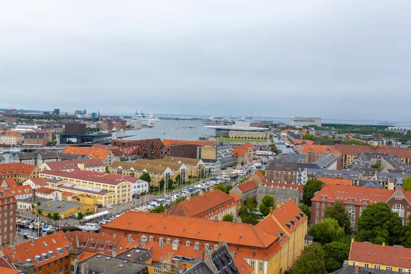 Панорамный Вид Самолета Над Копенгагеном — стоковое фото
