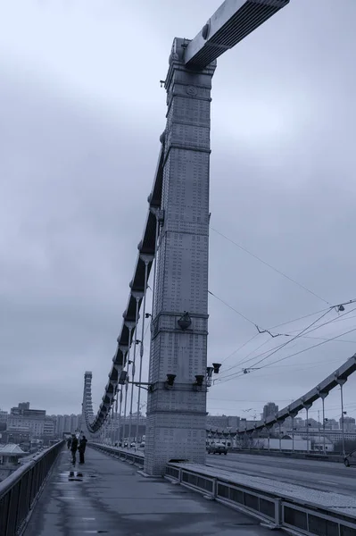 Pfeiler Der Brücke Über Die Moskwa Moskau — Stockfoto