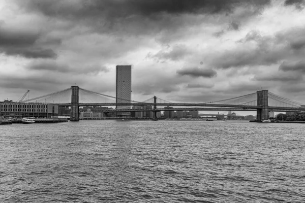 Panoramautsikt Över Manhattan Bridge New York — Stockfoto