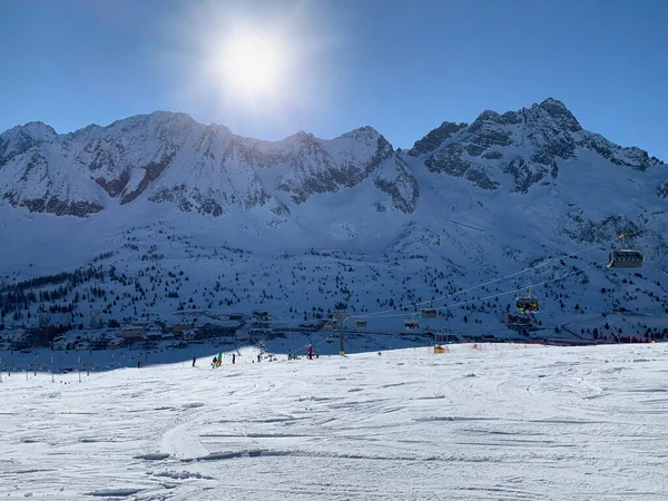 Dolomiten Einer Der Schönsten Orte Der Welt Zum Skifahren — Stockfoto