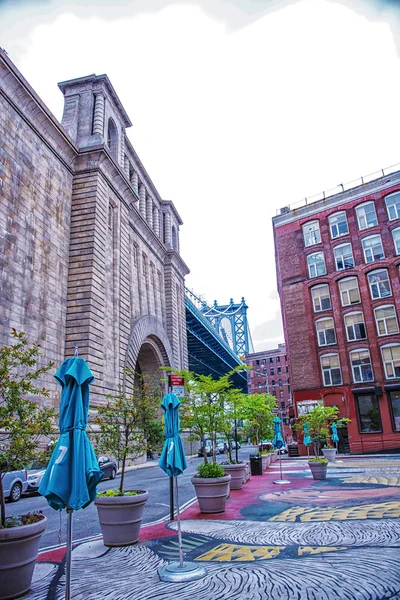 Beautiful view of Manhattan Bridge — Stock Photo, Image