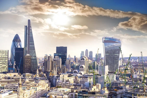 Aereal syn på London moderna distrikt — Stockfoto