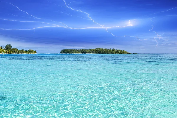 Bella vista sul mare della Polinesia — Foto Stock