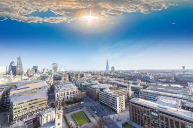 Londra ufuk çizgisinin panoramik görüntüsü, İngiltere