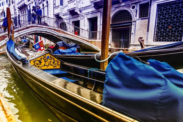 Gondel Kanal Venedig Italien — Stockfoto