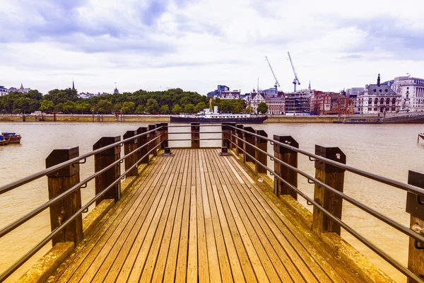 Londres Visto Desde Muelle Reino Unido — Foto de Stock