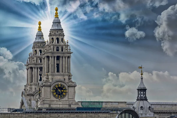 Horloge Dans Cathédrale Pauls — Photo