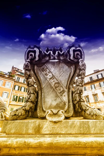 Escultura Rua Roma Itália — Fotografia de Stock