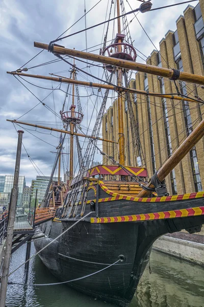 Old Boat Moored London City — Stock Photo, Image