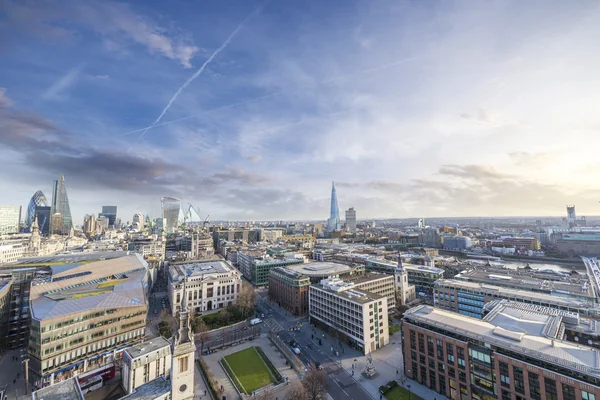 Aerial View London Skyline Field — Stock Photo, Image