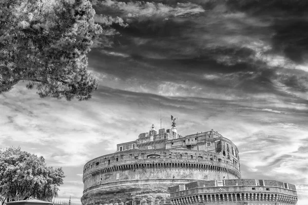 Castel Angelo Piękne Niebo Rzym — Zdjęcie stockowe