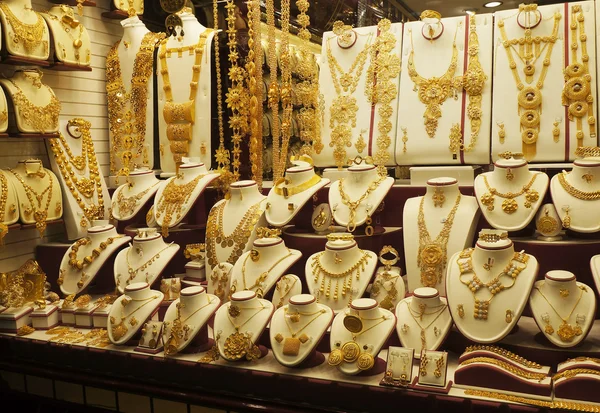 Goldmarkt in Dubai, Deira Gold Souk Stockbild