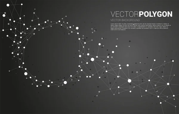 Vector Líneas Poligonales Wireframe Connect Dot Esfera Geométrica Concepto Tecnología — Archivo Imágenes Vectoriales