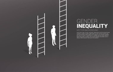 İşadamı, iş kadınından daha yüksek merdiveni olan biri. İş hayatında cinsiyet eşitsizliği ve kadın kariyer yolunda engeller kavramı