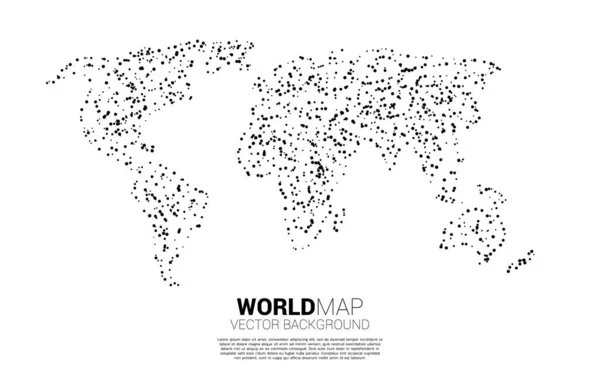 Weltkarte Mit Zufallspunkt Konzept Des Globalen Digitalen Netzwerks — Stockvektor