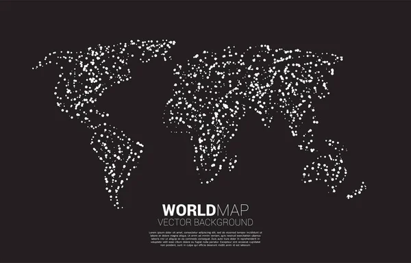 Карта Світу Випадковою Крапкою Концепція Глобальної Цифрової Мережі — стоковий вектор