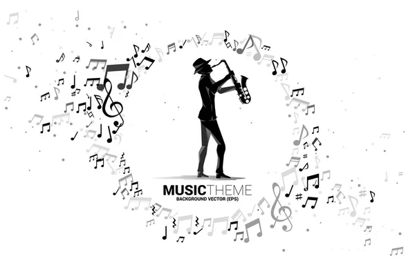 Vector Sjabloon Banner Poster Muziek Melodie Noot Dansen Stroom Met — Stockvector