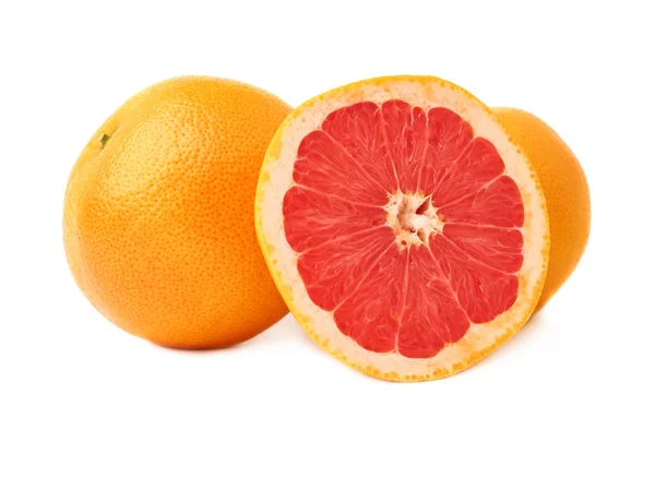 Serviert Grapefruit-Komposition isoliert über dem weißen Hintergrund — Stockfoto