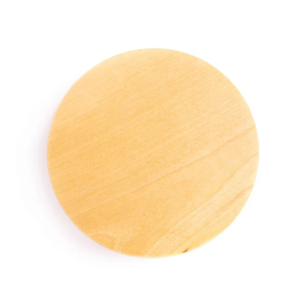 Tapa de madera tapa superior aislada sobre fondo blanco — Foto de Stock