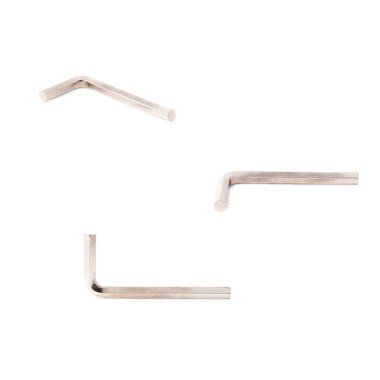 Onaltılık metal allen anahtar-in beyaz izole arka plan üzerinde ayarla