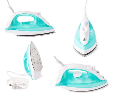 Demir farklı foreshortenings ayarla bir beyaz arka plan üzerinde izole