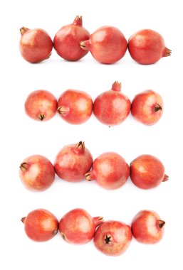 İzole dört nar meyve