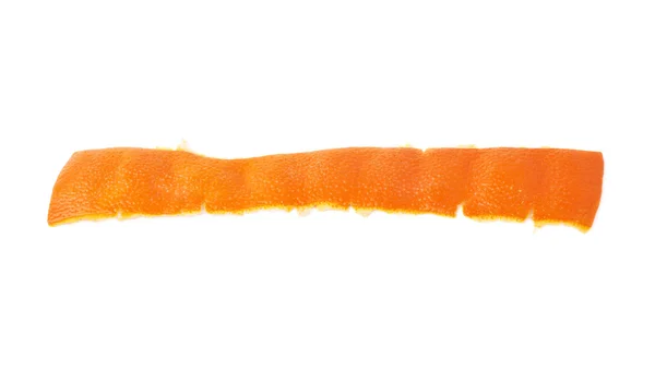 Teil der Mandarinenschale isoliert auf weißem Hintergrund — Stockfoto