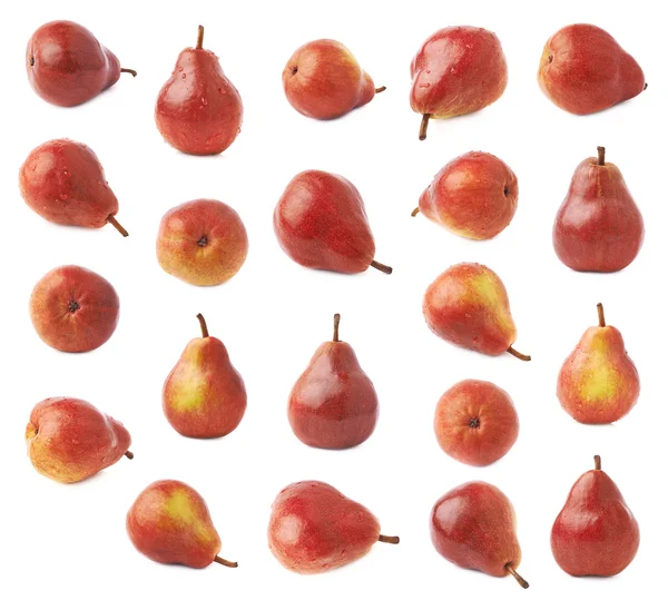 Owoc czerwonej gruszki na białym tle — Zdjęcie stockowe