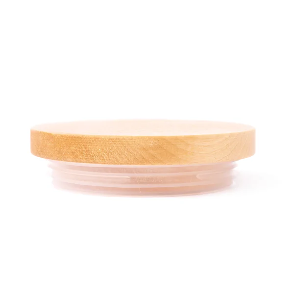 Wooden lid top cover isolated over white background — Stock Photo, Image