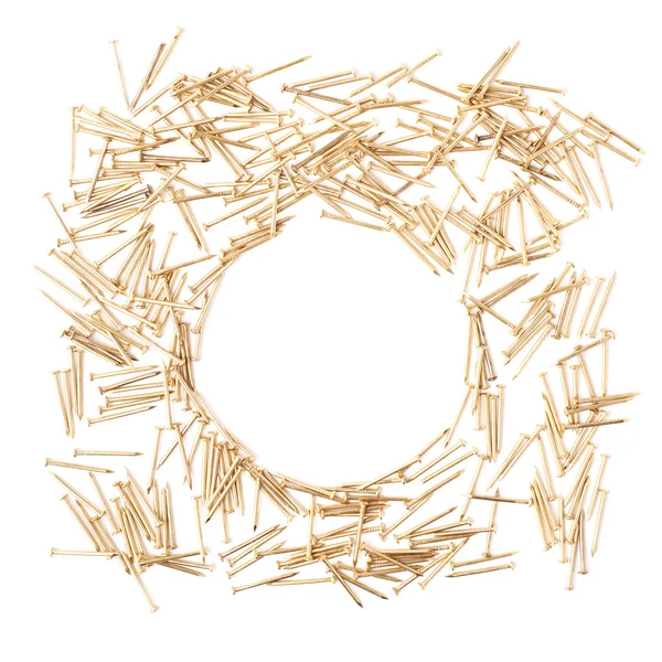 Pile of nails isolated over white background — Stock Photo, Image