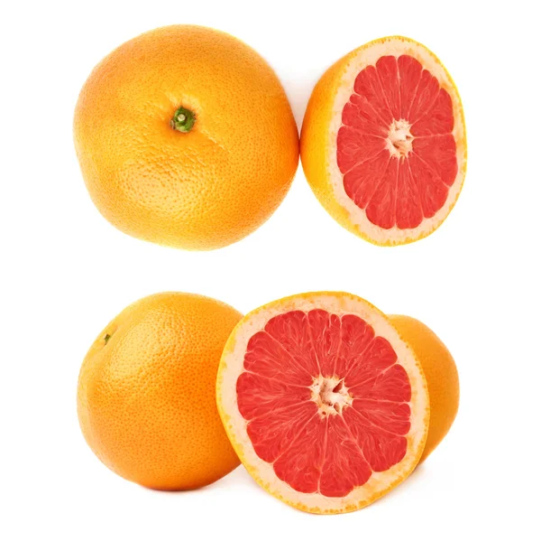 Serviert Grapefruit-Komposition isoliert über dem weißen Hintergrund — Stockfoto