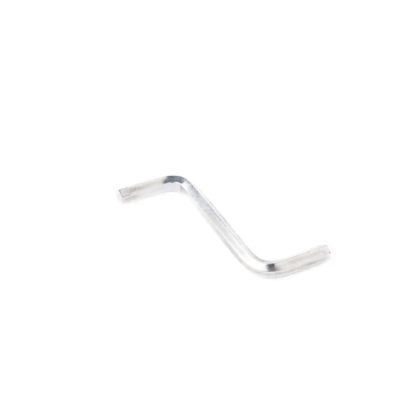 Шестигранный металлический ключ на белом изолированном фоне — стоковое фото