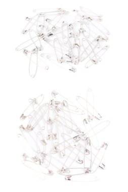 Birden çok farklı foreshortenings ayarla, beyaz arka plan üzerinde izole iğne ile kaplı yüzey