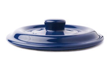 Beyaz arka plan üzerinde izole Tencere tava pişirme seramik kap