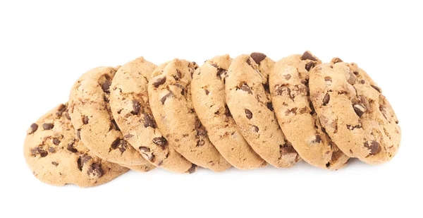 Montón de galletas aisladas sobre el fondo blanco — Foto de Stock