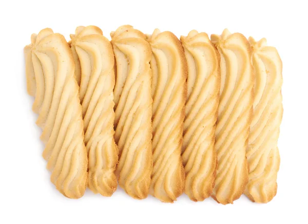 Montón de galletas aisladas sobre el fondo blanco — Foto de Stock